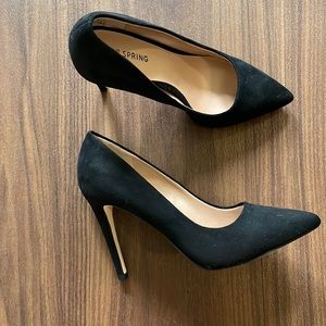 Call It Spring - black suede pumps (4 inches) - great condition